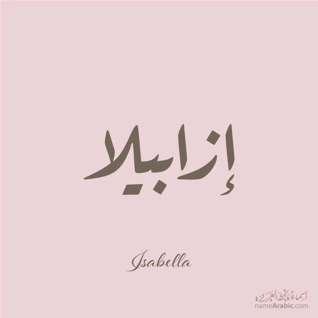 Isabella إزابيلا — Ruq’ah name design by Nihad Taisir Nadam