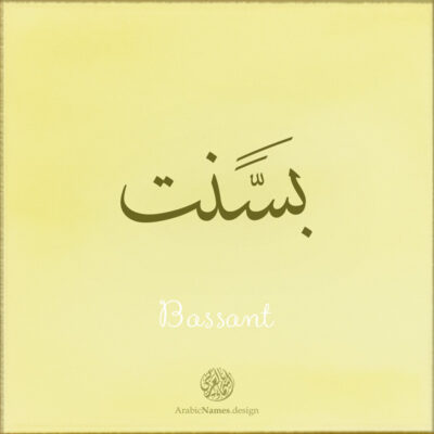 Bassant name with Arabic Calligraphy Thuluth style - تصميم اسم بسنت بالخط العربي، تصميم بخط الثلث - بامكانك الطلب من هذا الموقع