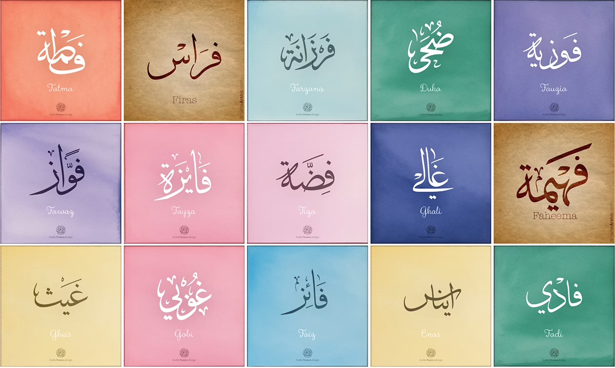 Thuluth calligraphy example – Arabic name design